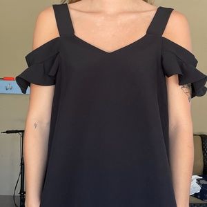 Topshop Off the Shoulder V neck Blouse